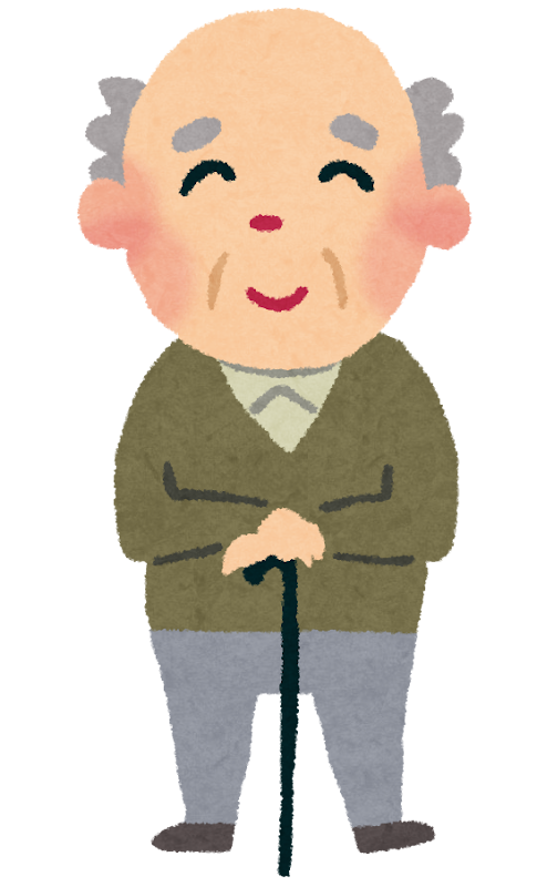 ビニールハウスを譲ってくれた近所のおじさんのイラスト